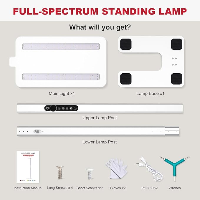 JINIU 79” Eye-Care LED Floor Lamp, Bridgelux Thrive™ Full-Spectrum Standing Lamp - Image 9