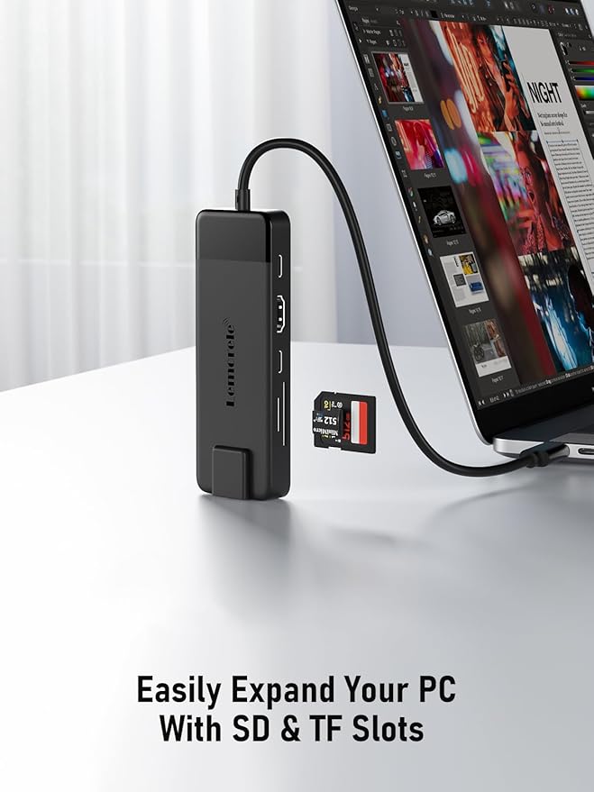 Lemorele USB C Hub Multiport Adapter 10-in-1 USB C Dongle - Image 7