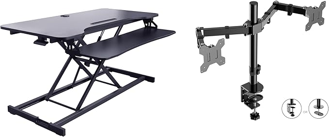 Rocelco 43" Height Adjustable Standing Desk Converter by Rocelco