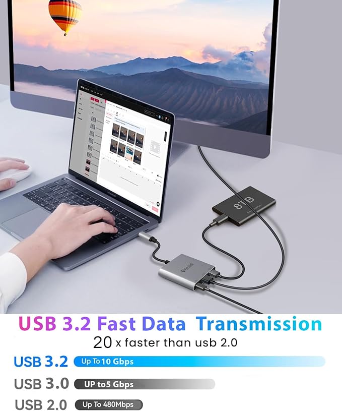 USB C HUB usbc to hdmi Adapter USB c multiport Adapter Equipped - Image 4