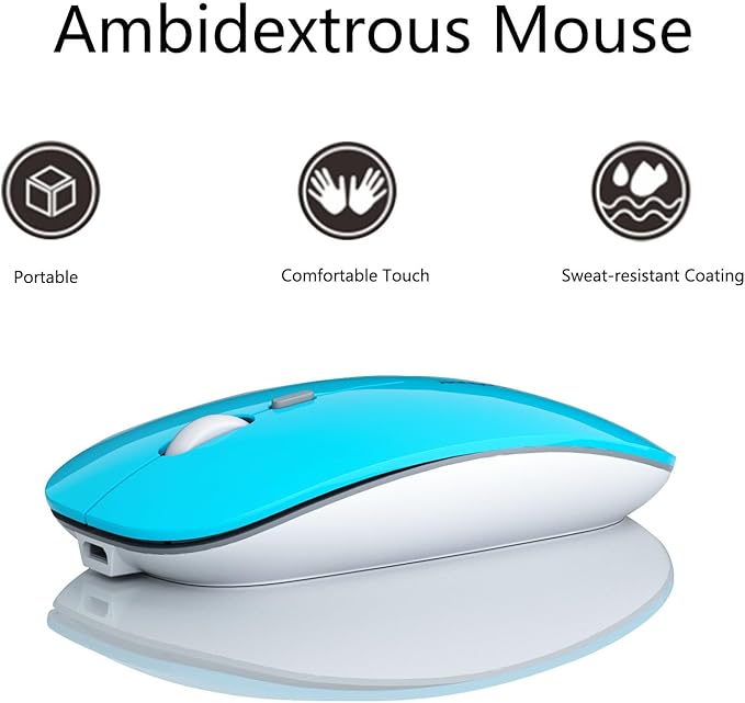 Uciefy Q5 Slim Rechargeable Wireless Mouse, 2.4G Optical Silent Ultra Thin - Image 8