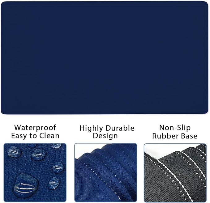 Large Keyboard Mouse Pad Set, Extended Mouse Pad+Keyboard Wrist Rest Support - Image 3