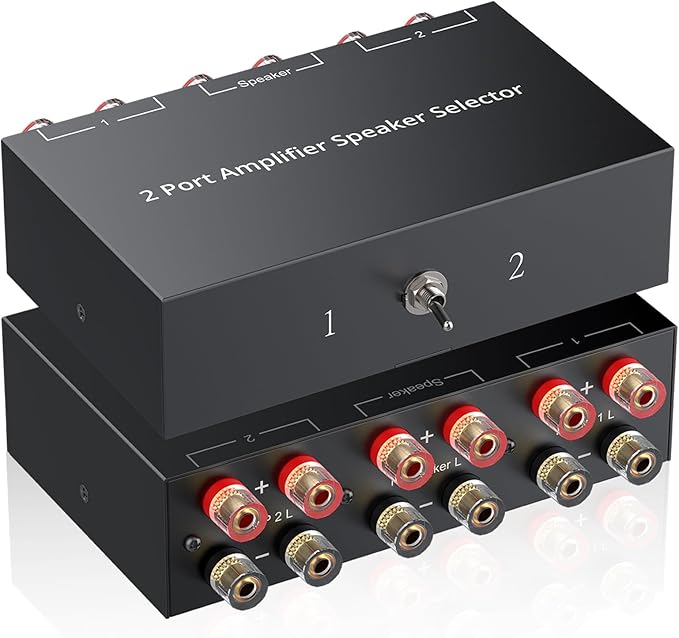 PROZOR 2-in-1-Out Amp Amplifier Speaker Switcher Selector, 2-Way Speaker by PROZOR