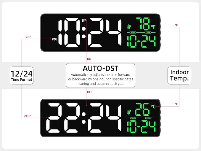Large LED Digital Wall Clock - Image 5