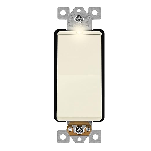 LIDER Minimalist Design Matte Finish Lighted 4-Way Decorator Light Switch by LIDER
