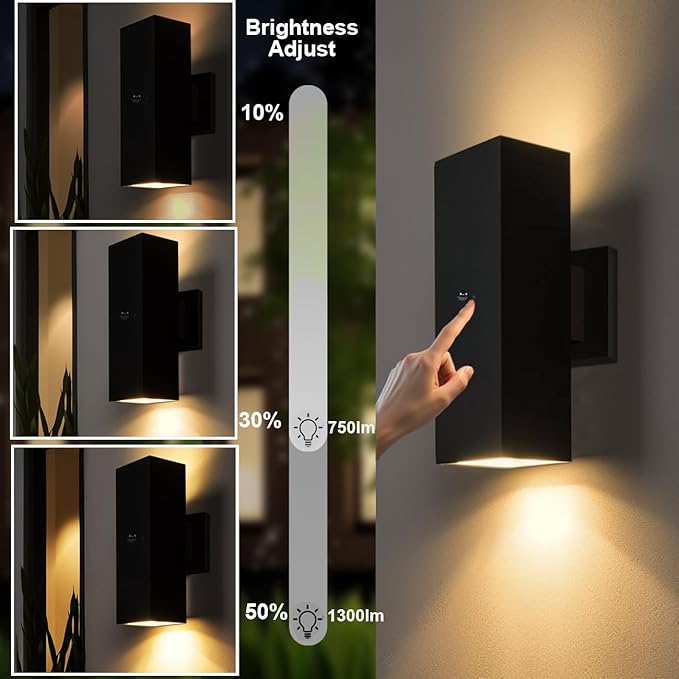 rosykite Motion Sensor Outdoor Wall Lights, Dusk to Dawn Exterior Wall Mount - Image 8