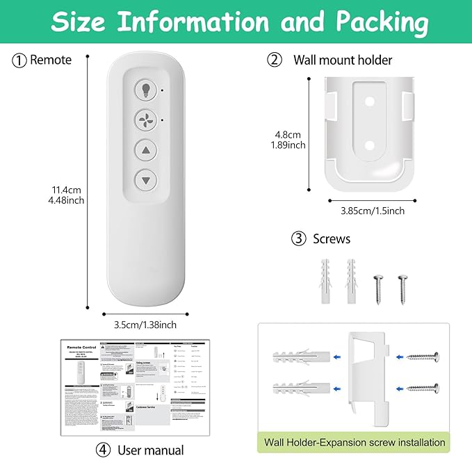 Prichor 99770 Ceiling Fan Remote Control - Image 6