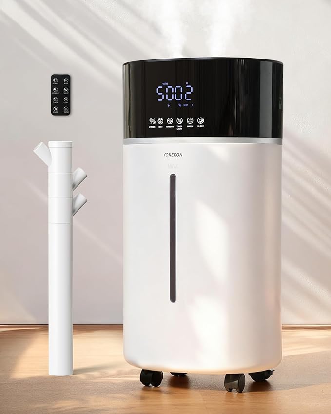 Yokekon Cool and Warm Mist Humidifier Large Room, 4.76Gal/18L Humidifiers by FocusonOneRedefineLarge-SpaceHumidification
