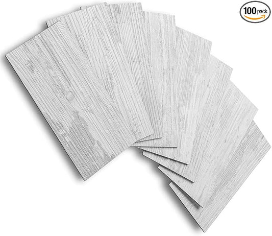 AULIGET 100 Piece Peel and Stick Backsplash PVC Tile, 3 Inch x 6 Inch White by AULIGET