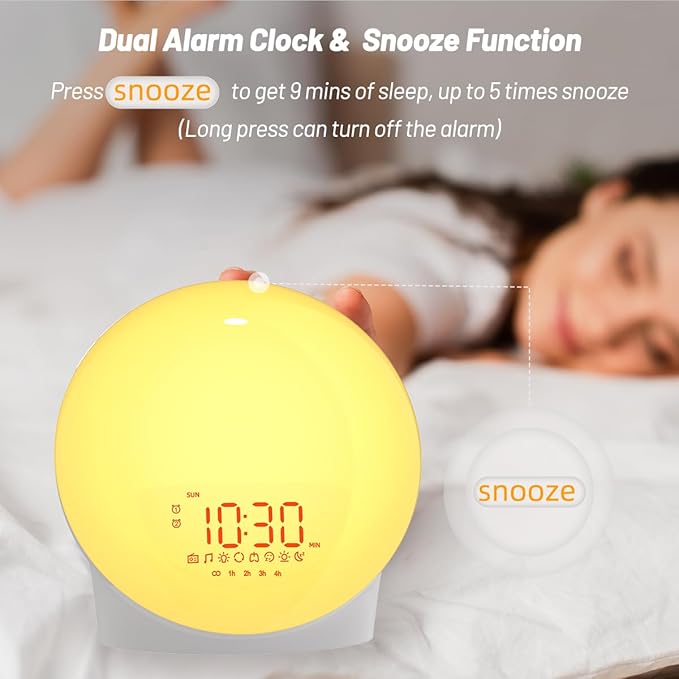 iEasy Wake up Light Sunrise Alarm Clock - Image 2