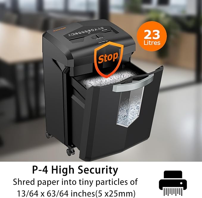 bonsaii 18 Sheet Heavy Duty Cross-Cut Paper and Credit Card Shredder, 6 Gallon - Image 5