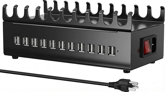 300W Charging Station for Multiple Devices, 22-Port Charger Stations for iPad by PXHTMPK