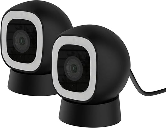 Luna 2K AI Wired Cameras for Home Security Outdoor/Indoor, 2.4GHz Wi-Fi by LUNAHOME