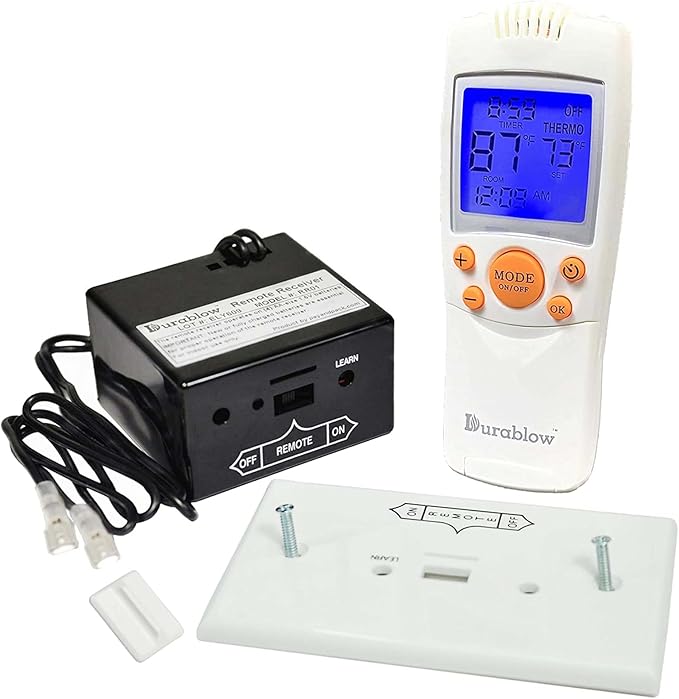 Durablow TR1004 Gas Fire Fireplace On/Off Remote Control Kit + Thermostat + by Durablow