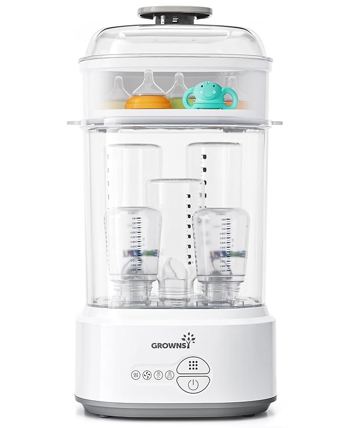 GROWNSY Bottle Sterilizer and Dryer, Compact Electric Steam Baby Bottle by GROWNSY
