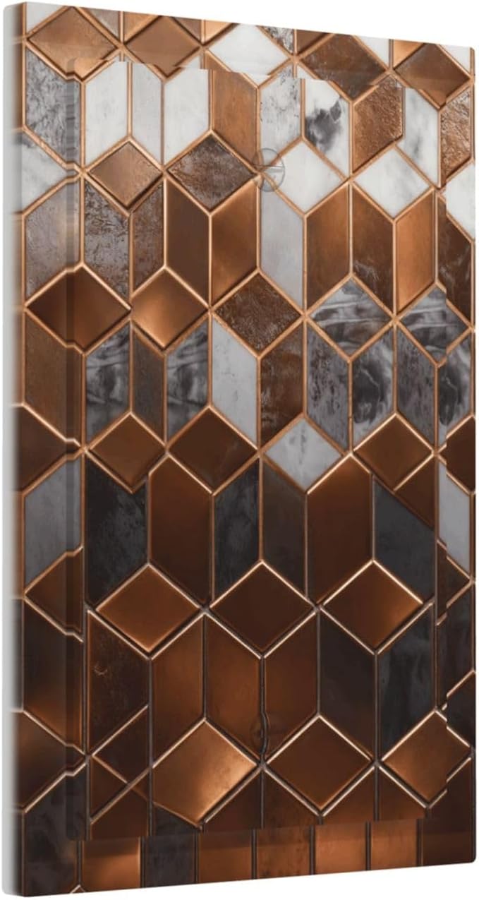 Bvtewkhz Brown Abstract Luxury Modern Geometric Cubic Marble No Device Single by Unknown