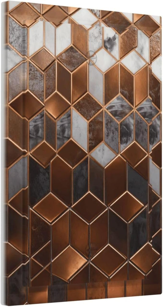 Bvtewkhz Brown Abstract Luxury Modern Geometric Cubic Marble No Device Single by Unknown