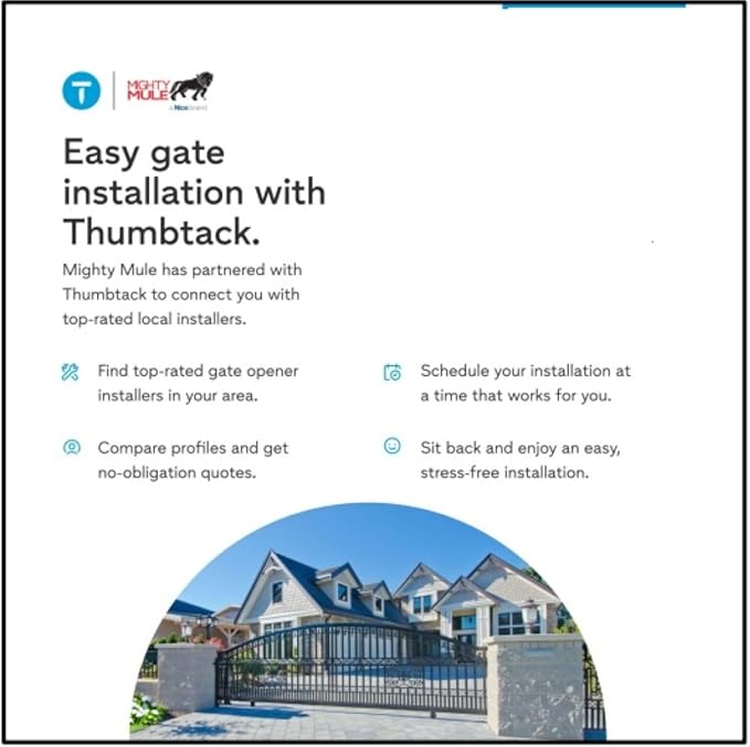 Mighty Mule MM371W Automatic Gate Opener, Smart and Solar Ready, Includes Gate - Image 10