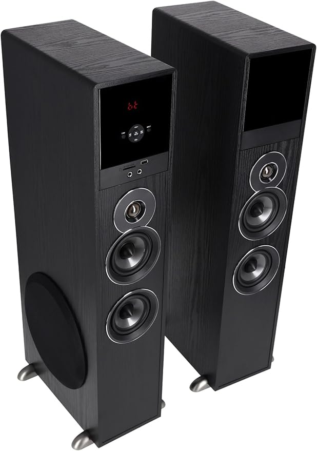 Rockville TM80B Powered Home Theater Tower Speaker System, USB/SD Playback by Rockville