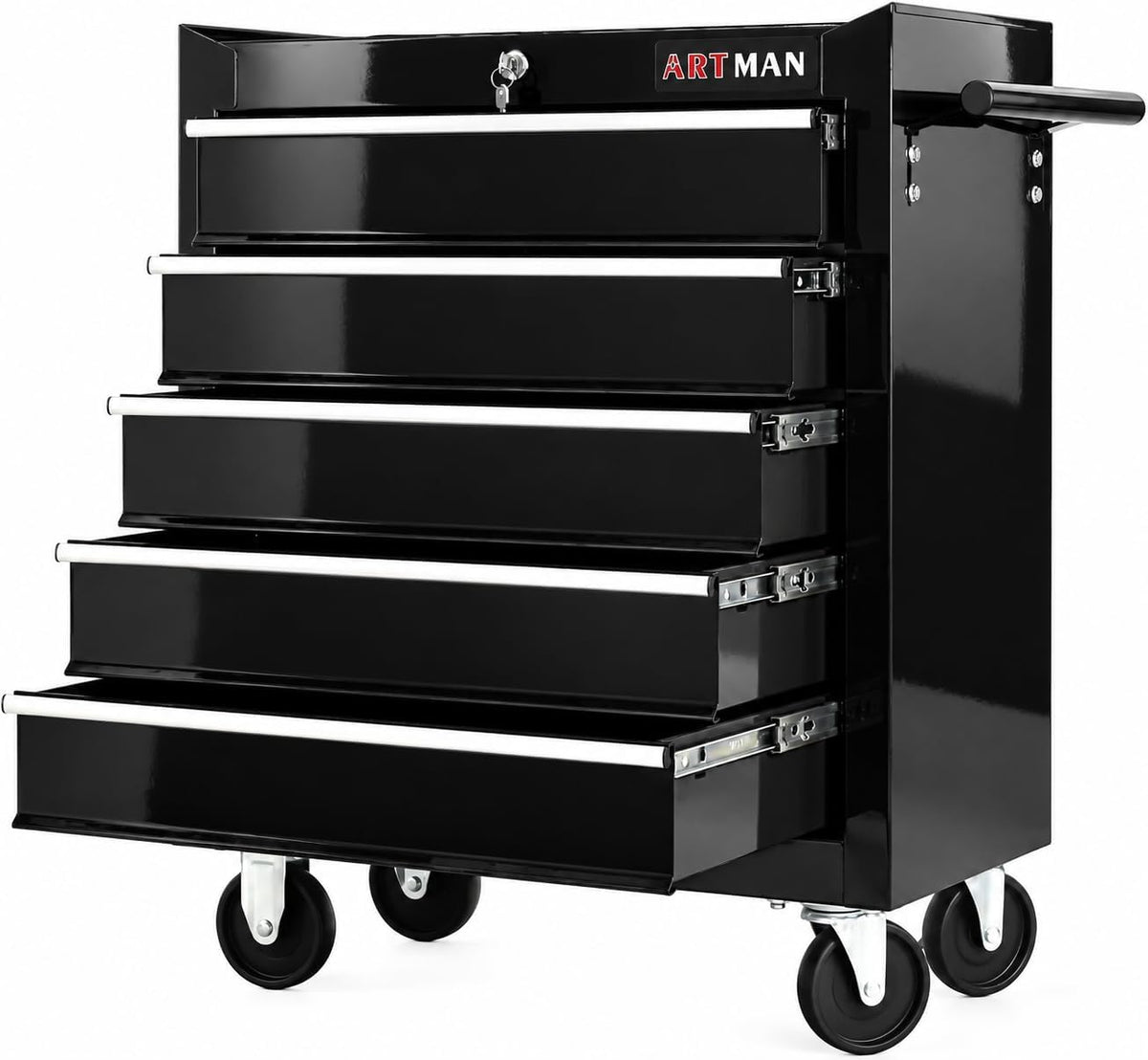 5 drawers rolling tool chest on wheels, multifunctional, main product view
