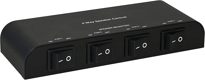 Xtrempro 61051 2 or 4 Way Speaker Switch, 1 in 2 Out or 1 in 4 Out Way Pair by Bytecc