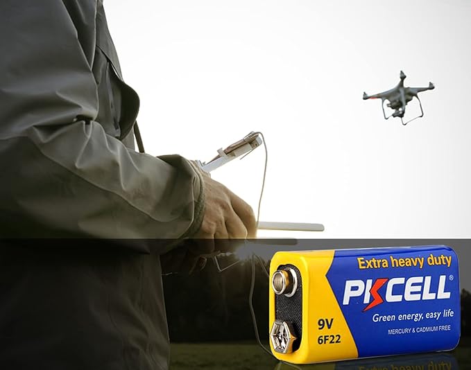 PKCELL 9V Batteries, 10 Pack 9 Volt Batteries Carbon Zinc, 9V Battery - Image 6