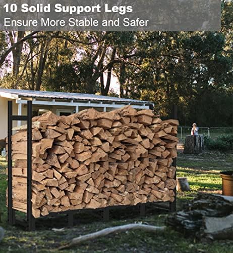 8ft firewood rack outdoor adjustable heavy duty wood, package contents