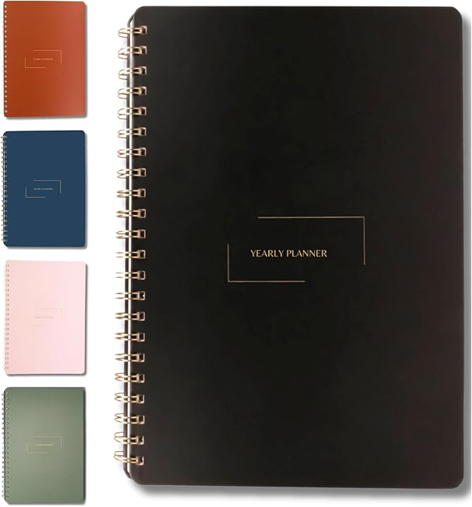 | Ultimate Yearly, Monthly Planner | 8.25" x 11.75" | To Do List Notebook by MerelyHome