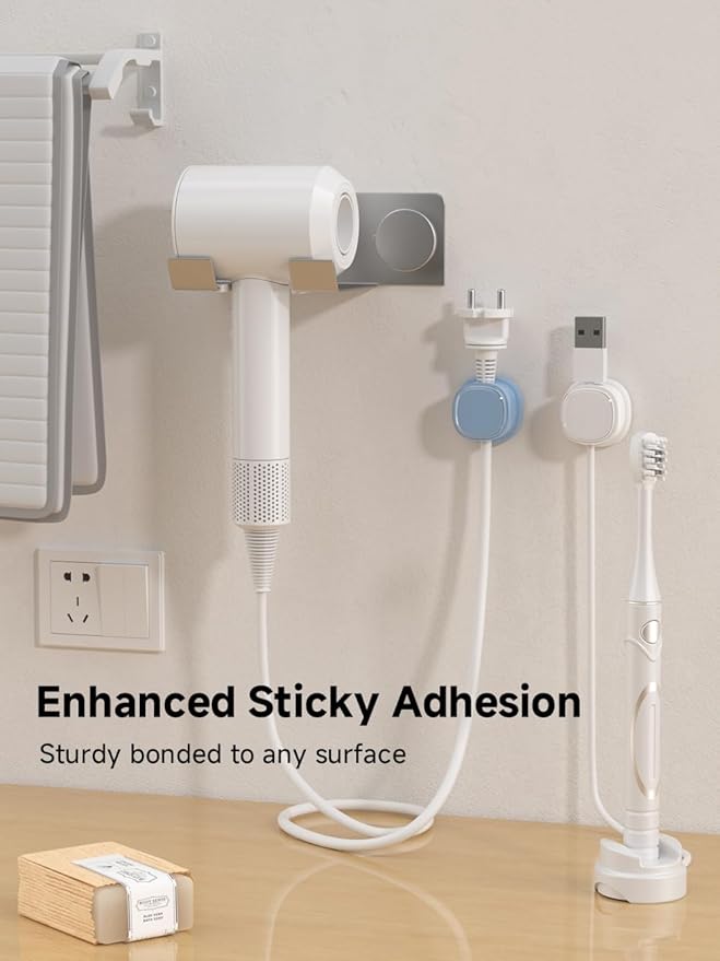 9 Pack Cord Organizer, Spring Cable Management, Adhesive Cute Cable Holder Clips - Image 6