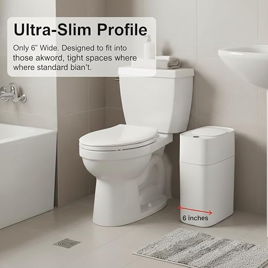 MUEE 3 Gallon Motion Senor Bathroom Trash Can - Image 4