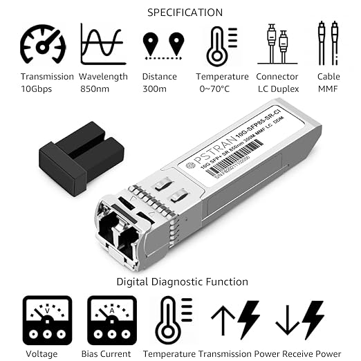 OPSTRAN 10GBASE-SR SFP+ Optical Transceiver Module Compatible - Image 2