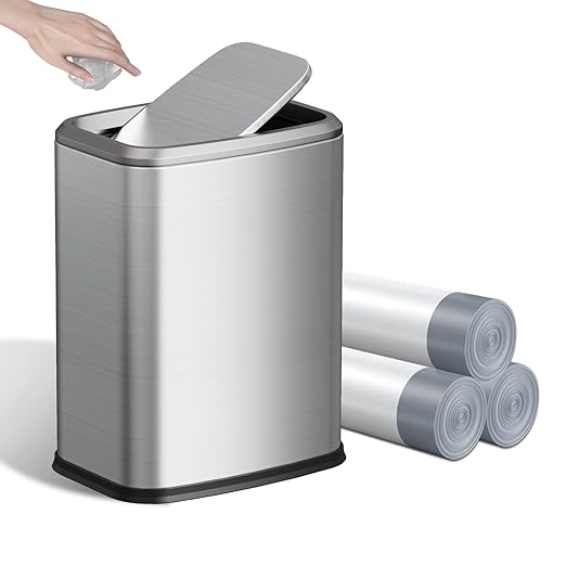 8L/2.1 Gal Small Bathroom Trash Can by KHMMGK