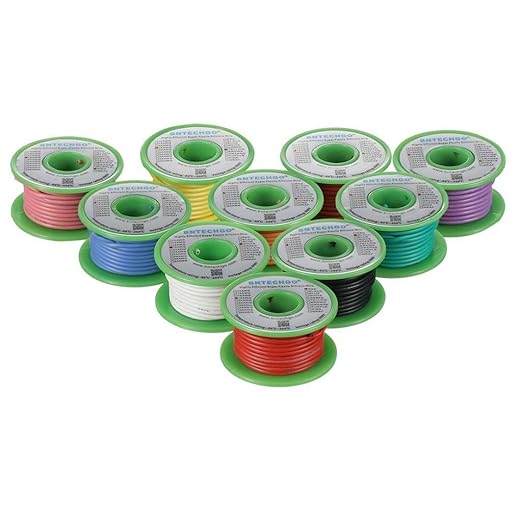 BNTECHGO 18 Gauge Silicone Wire Kit 10 Color Each 25 ft Flexible 18 AWG by BNTECHGO