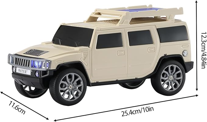 WSTER WS-696 Solar Bluetooth Replica Speaker – Portable Modern Off-Road Car - Image 9