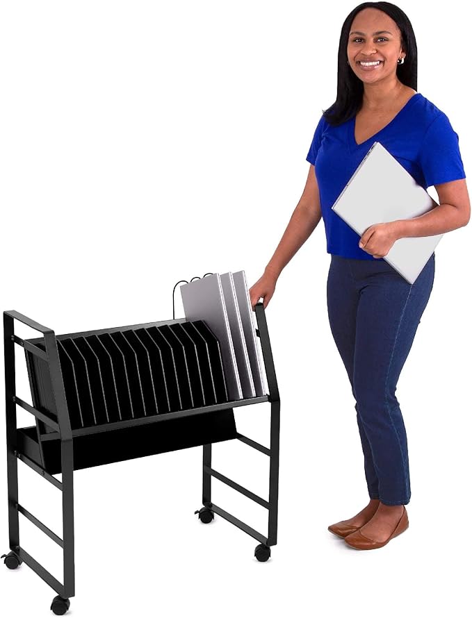 Line Leader 16-Device Mobile Charging Station | Steel Rolling Cart - Image 8