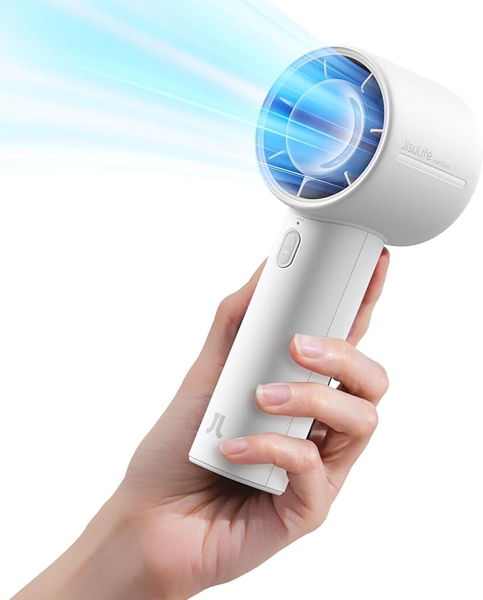 JISULIFE Portable Handheld Fan, 4000mAh Rechargeable Mini, 5 Speed Strong Wind by LivechillStaycool