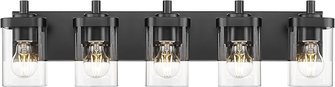 METWET Bathroom Light Fixtures, 5-Light 30" Vanity Light by Metwet