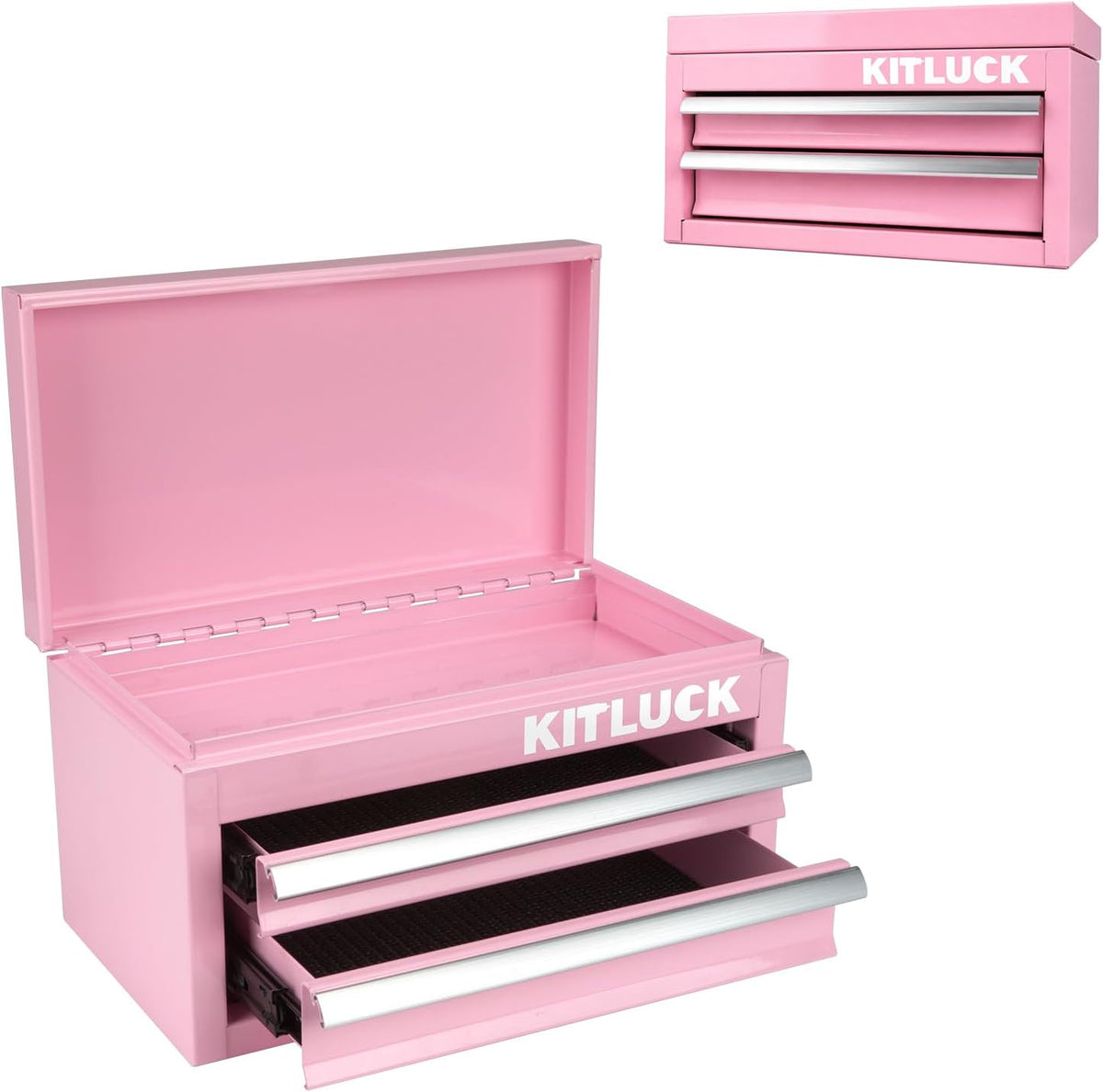 kitluck mini metal tool box, 2-drawer top chest, main product view