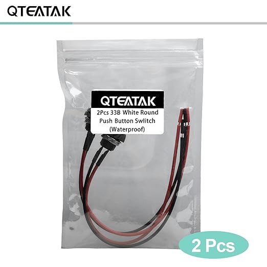 QTEATAK 1/2" Pre-Wired Mounting Hole On/Off White Mini Round Waterproof - Image 6