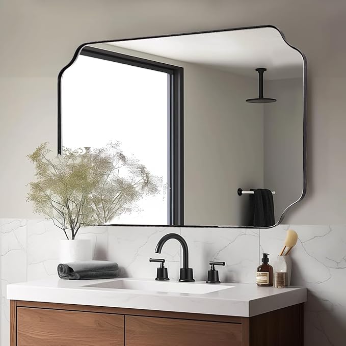 ANDY STAR 30x40 Inch Matte Black Mirror, Unique Rectangle Mirror - Image 6