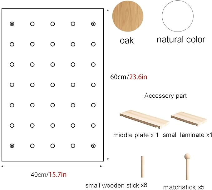 Natural Wood Wall Organizer Kit - Image 3