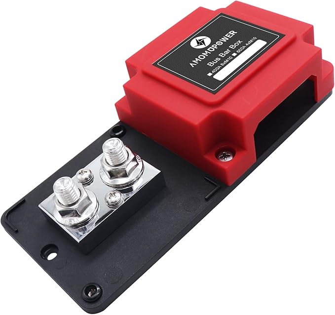 AMOMD 600A 48V Bus Bar Box 4 Stud M10 High Current Tin Plated Copper - Image 3