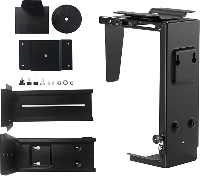 Pholiten Under Desk CPU Mount, Universal PC Wall Mount, 3.94 to 11.61 inch Wide - Image 7