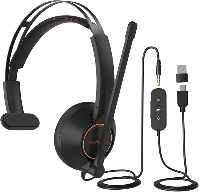 NUROUM HP11SU USB Headset with Microphone by Nuroum