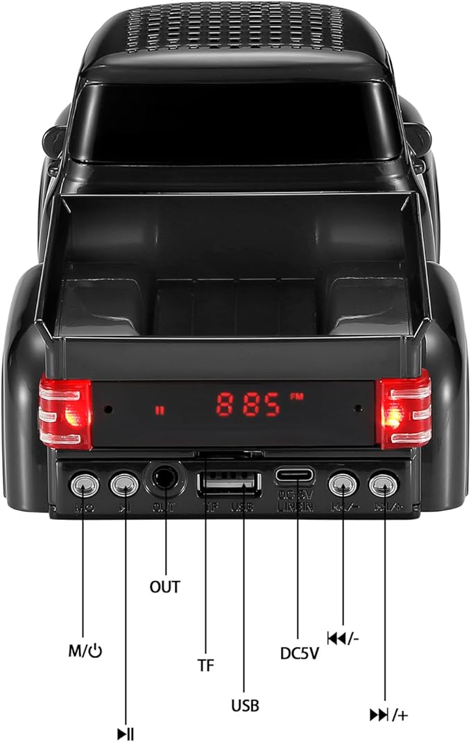 WSTER WS-538 Retro Pickup Truck Bluetooth Replica Speaker – Portable Wireless - Image 8