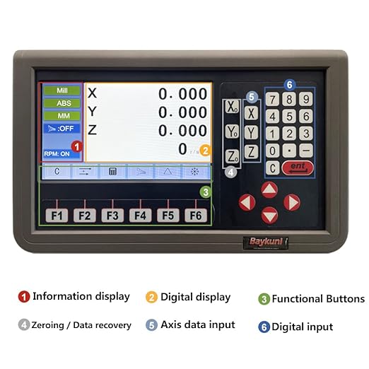 Baykunl 3 Axis Digital Readout DRO Display KIT 16" x 32" x 18" Travel Length - Image 2