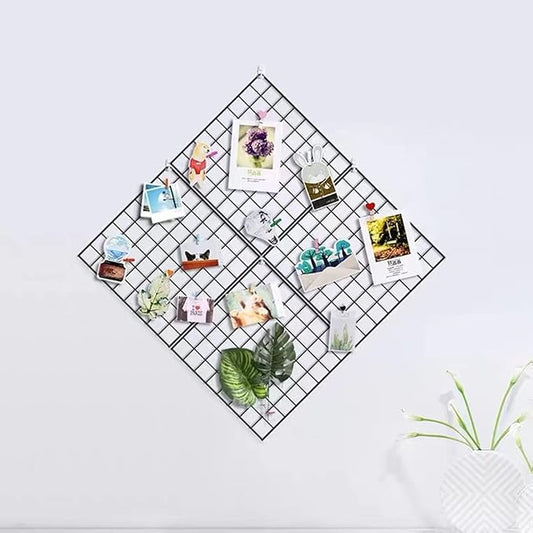 Feadily 4 Pack Metal Grid Wall Board, Photos & Pictures Display Board, DIY Home by Feadily