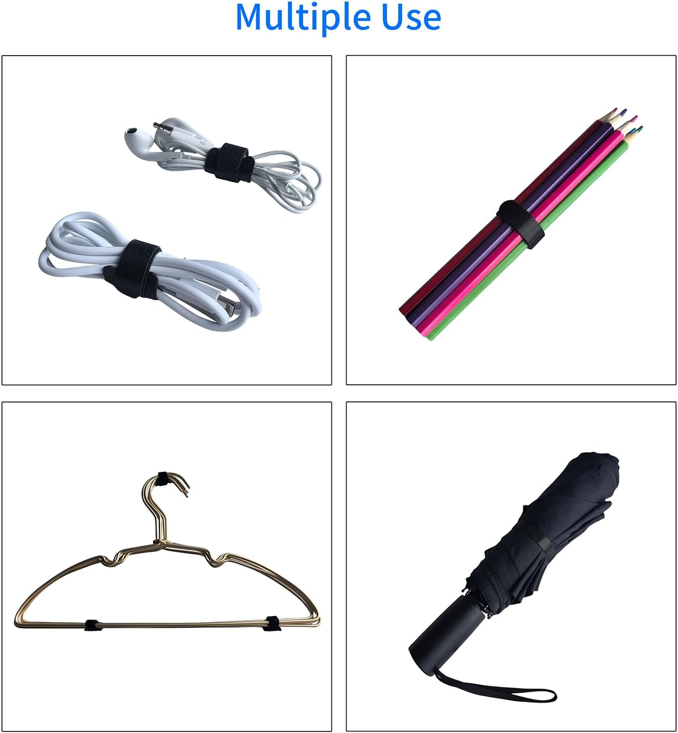 160 PCS 8 Inches Multi-Colour Reusable Cable Ties Cord Straps Multi-Purpose Wire Ties Cord Wrap Hook and Loop Organizer Cable Management,Adjustable Cord Ties for Home,Garden,Office,Data Centers