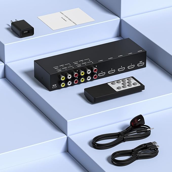 Azduou 4 AV Inputs + 4 HDMI 2.0 Inputs to HDMI Converter - Image 7