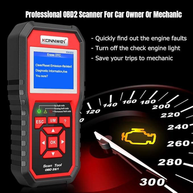 KONNWEI KW850 Professional OBD2 Scanner Auto Code Reader Diagnostic Check - Image 3